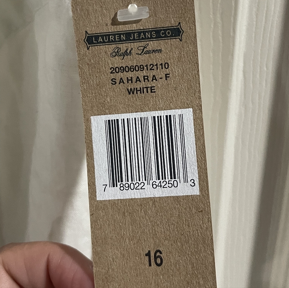 NWT Lauren Jeans Company Ralph Lauren Vintage Y2K Womens White‎ Linen Midi Skirt - Picture 4 of 5